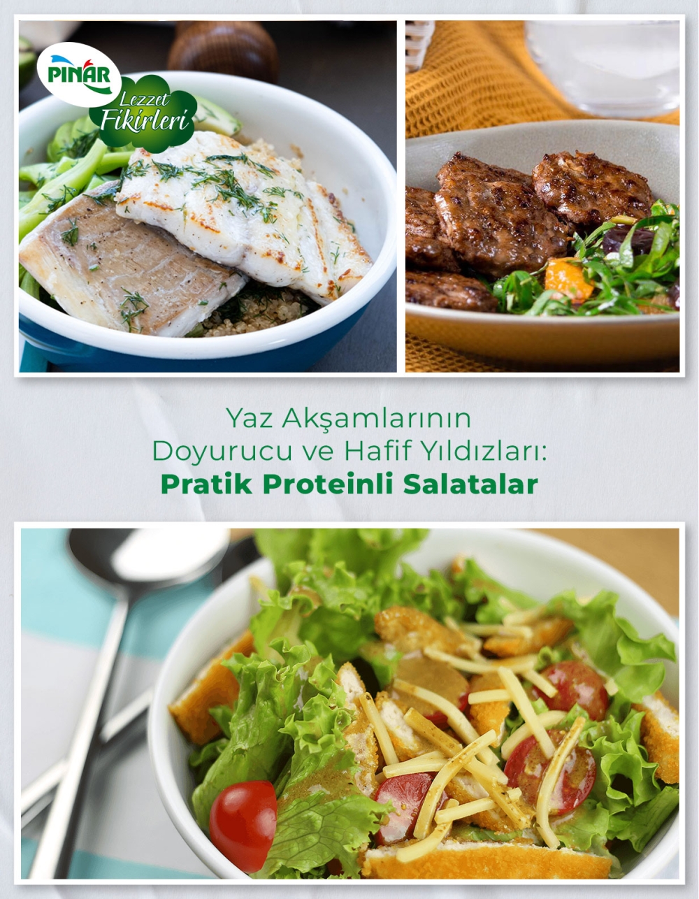 Yaz Akşamlarının Doyurucu ve Hafif Yıldızları: Pratik Proteinli Salatalar