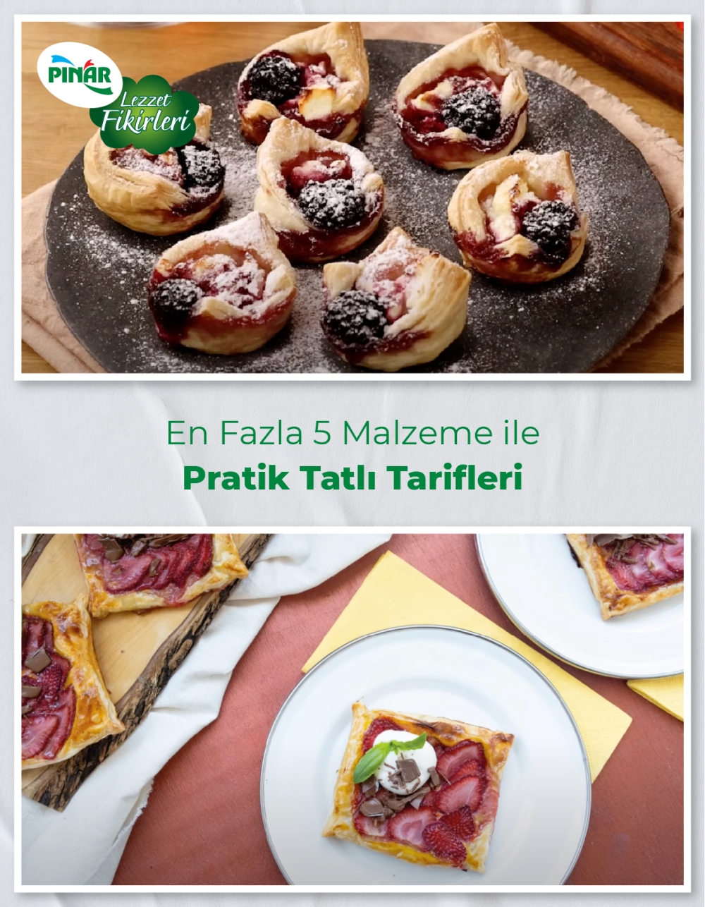 En Fazla 5 Malzeme ile Pratik Tatlı Tarifleri