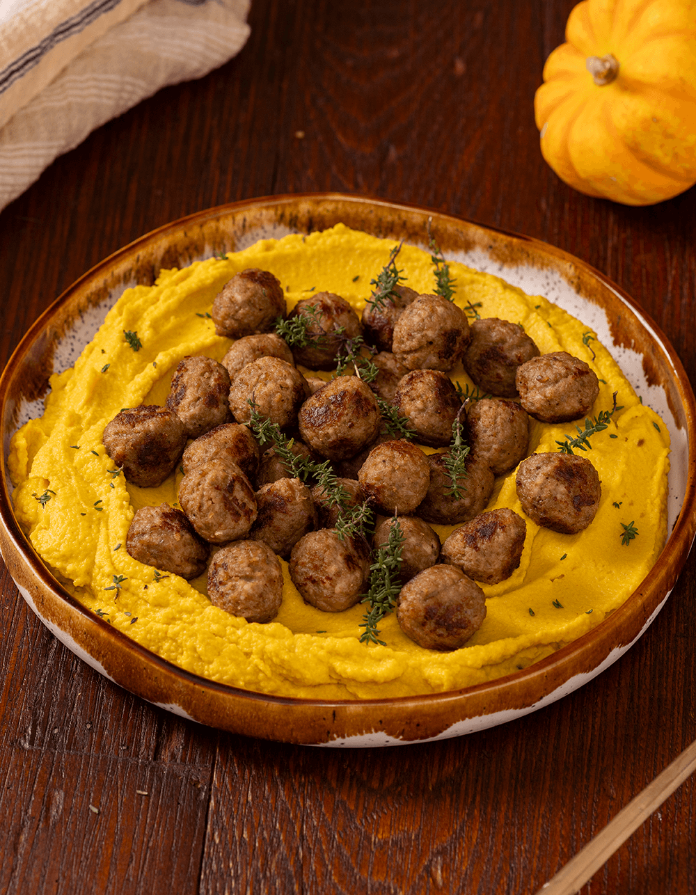 Balkabağı Humuslu Hindi Misket Köfte